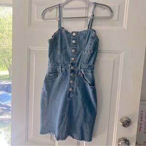 XS Denim Dress with Pockets!